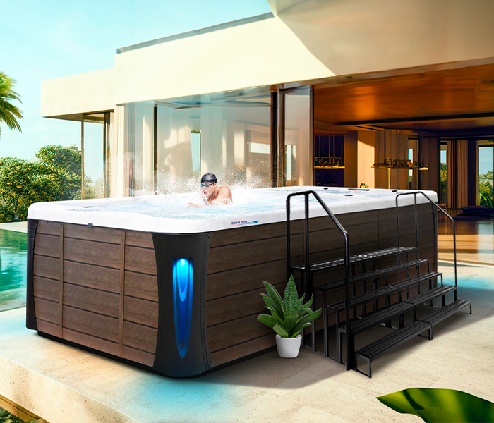 Calspas hot tub being used in a family setting - Southfield